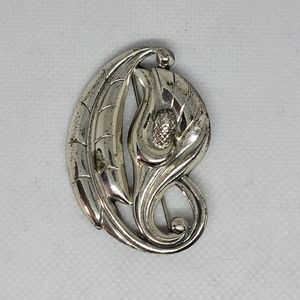 Sterling Silver Tulip flower brooch